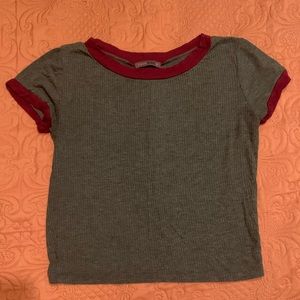 Gray and red t-shirt